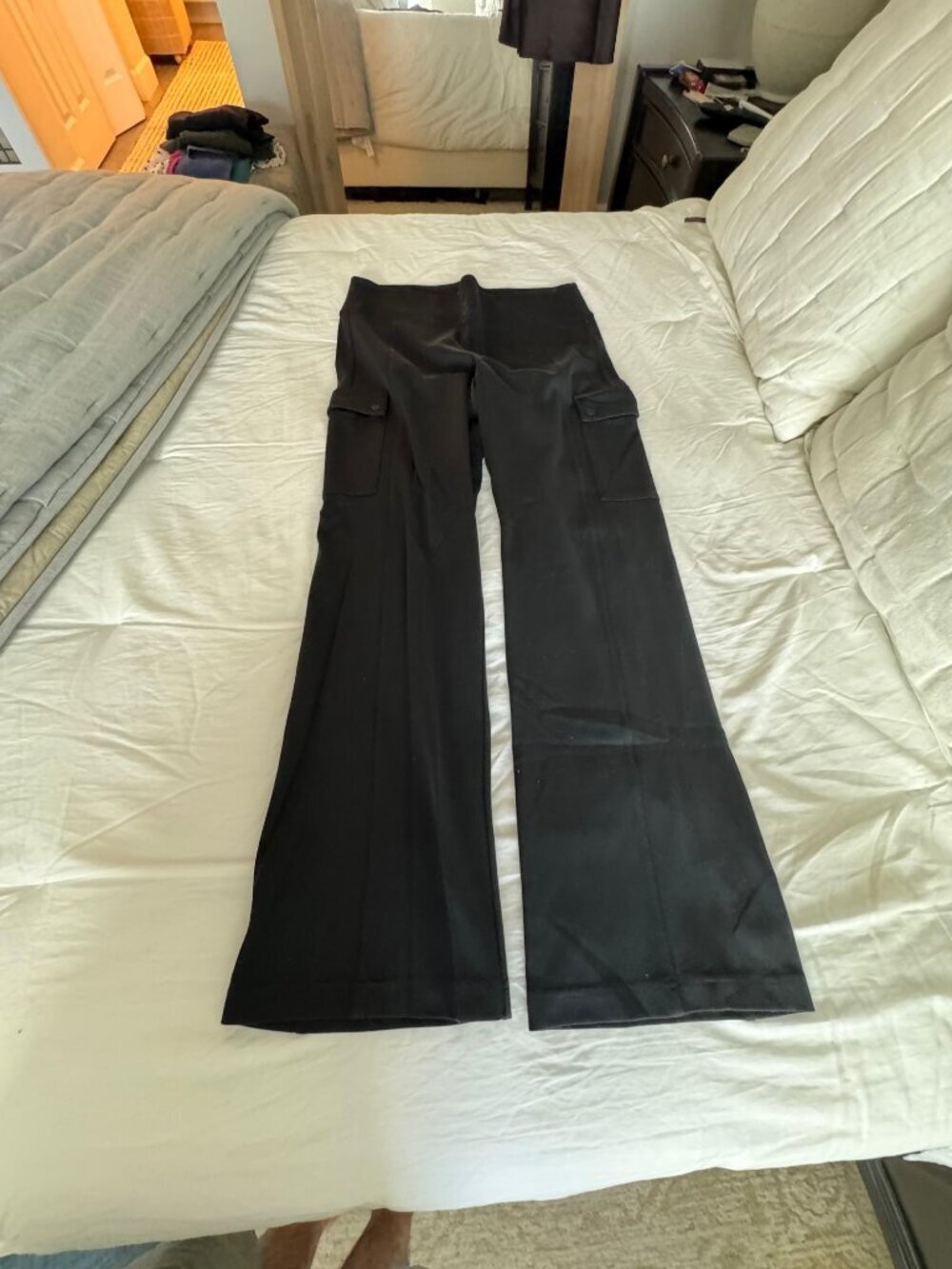 Athleta Black Cargo Flare Pants | High Rise Athleisure Pant | Women’s Activewear - Picture 7 of 10